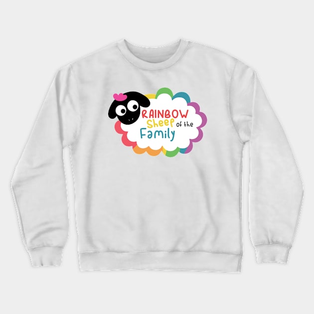 Rainbow Sheep of the Family Crewneck Sweatshirt by Culture Props